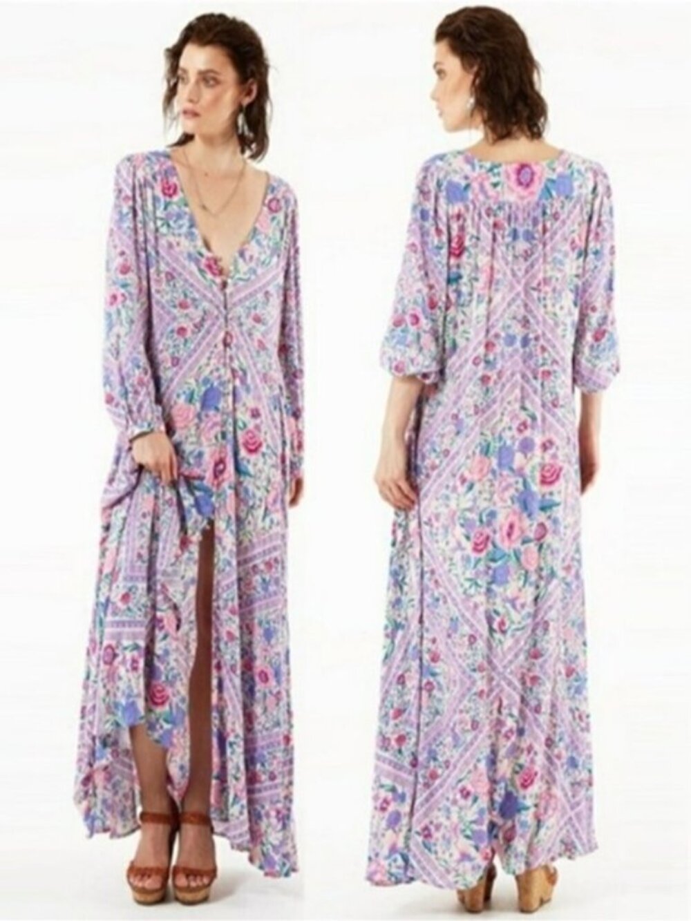 Spell & the Gypsy Babushka Lavender MaryKate Dress XS b